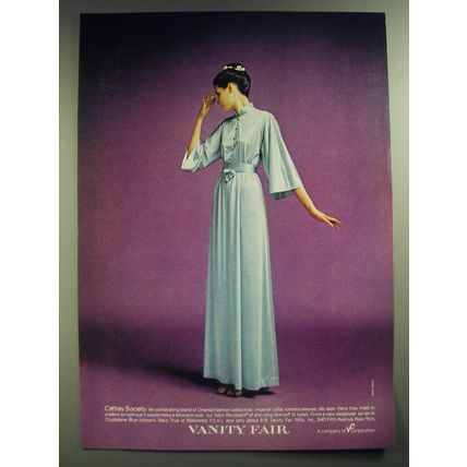 1974 Vanity Fair Sleepwear Advertisement - photo by Neal Barr - Cathay Society