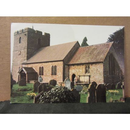 ST. JOHN THE BAPTIST PARISH CHURCH, STOKESAY, SHROPSHIRE. unused postcard =