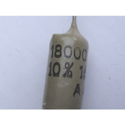 Mullard Mustard Capacitor 18000pF 160V New Old Stock Valve Amplifier