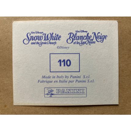 Snow White and the Seven Dwarfs Sticker # 110 (A) unused 1994 Panini Disney