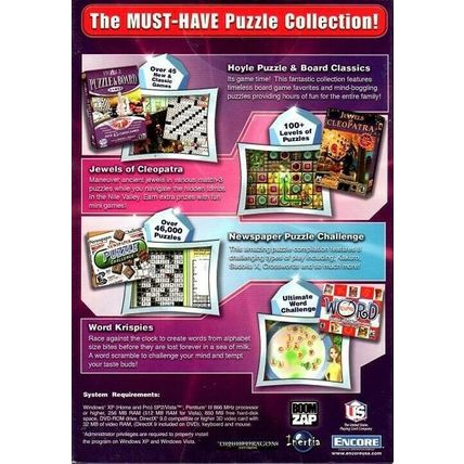 PUZZLE MEGAHITS (w/Jewels of Cleopatra) (PC-DVD, 2008) for XP/Vista - NEW in BOX