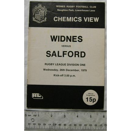 1979 programme Widnes v. Salford