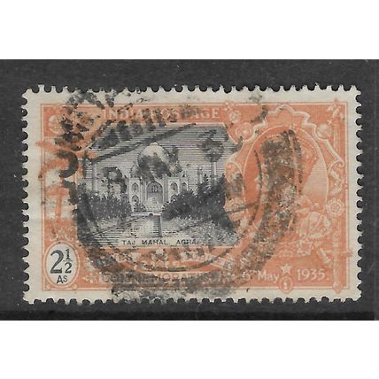 INDIA 1935 SILVER JUBILEE 2 1 2a BLACK & ORANGE TAJ MAHAL AGRA SG244W FINE USED