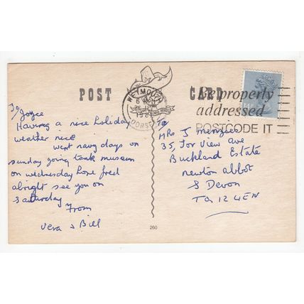 Lady & Man in Kilt Strap Hang Underground 1981 Comic Funny Postcard
