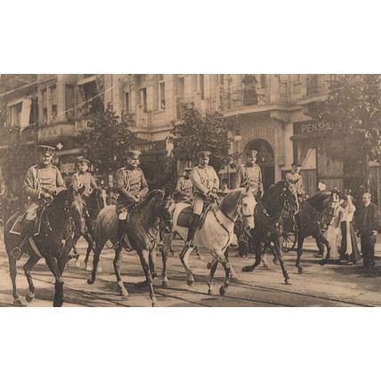 Wiesbaden Morgenritt Kaisers Nach Dem Nerotal German Postcard