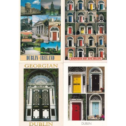 Doors Of Dublin 4x Irish Door Ireland Postcard s