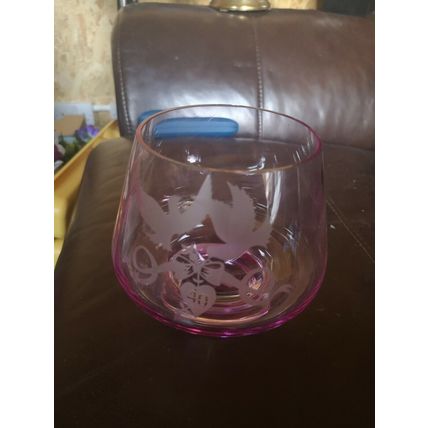 Glass Rose Bowl With Purple Tint 40th Wedding Anniversary