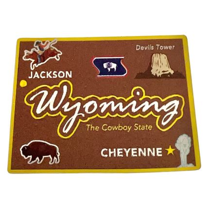 Wyoming The Cowboy State Foil Fridge Magnet