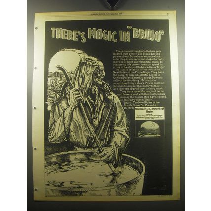 1974 New Riders of The Purple Sage Brujo Album Ad - There's magic in Brujo