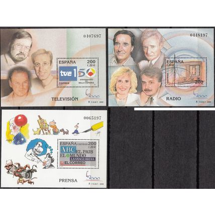 España 2000 Michel Bloc Feuillet 86 - 96 Neuf ** Cote (2008) 30.80 € Célébrités