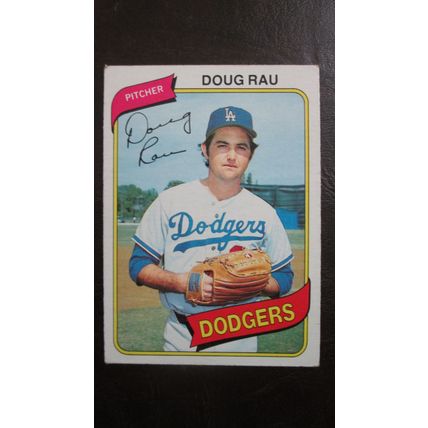 1980 Topps Doug Rau Los Angeles Dodgers Card #527