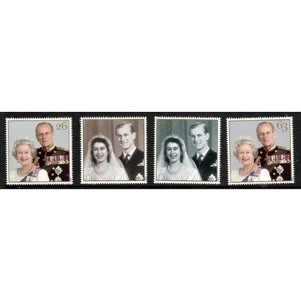 GREAT BRITAIN 1997 ROYAL GOLDEN WEDDING SG 2011 / 2014 SET 4 VALS UM MINT