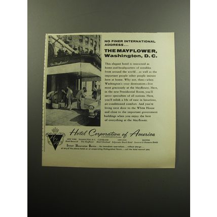 1957 Hotel Corporation of America Ad - No finer international address
