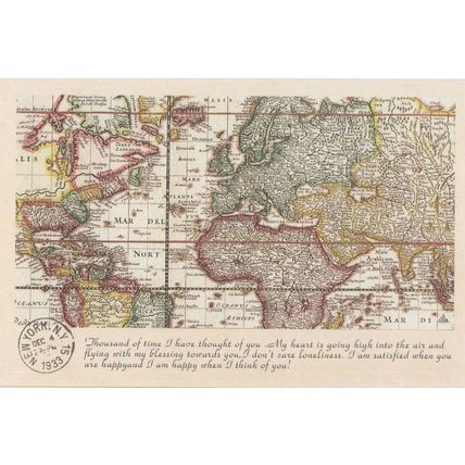 Great Britain United Kingdom Europe Rare Map History Proverb Postcard
