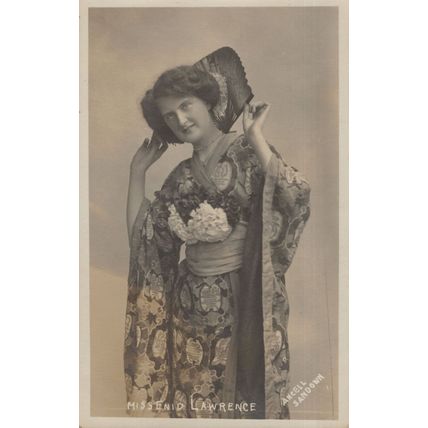 Miss Enid Lawrence Edwardian Actress RR Pattinson Sandown Old Postcard