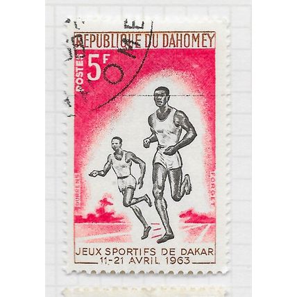 DAHOMEY 1963 DAKAR GAMES SPORTS ATHLETICS SPRINTING 5F USED