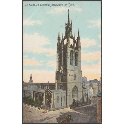 St Nicholas' Cathedral, Newcastle on Tyne, Northumberland, 1905 - Postcard