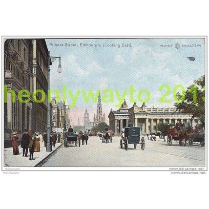 PRINCES STREET (LOOKING EAST), EDINBURGH, SCOTLAND, 1907, Postcard