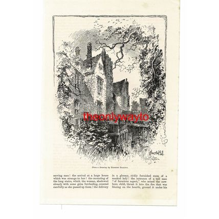 Littlecote Hall, Wiltshire (Haunted Room, Reverse), Book Illustration, 1887
