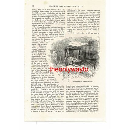 Littlecote Hall, Wiltshire (Haunted Room, Reverse), Book Illustration, 1887