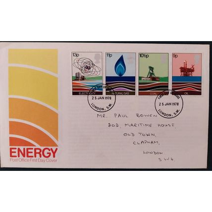 GB 1978 Energy FDC London SW pm