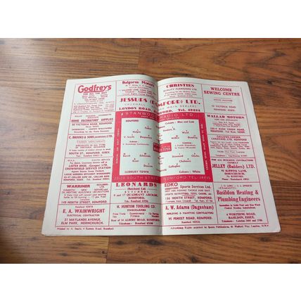 1961/62 Romford vs Sudbury Town - Eastern Counties League Cup ** FREE P&P **