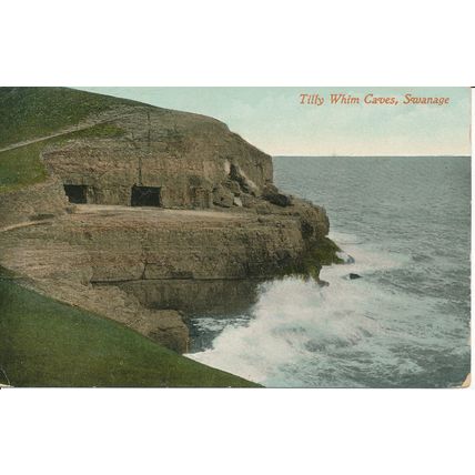 PC23393 Tilly Whim Caves. Swanage. Valentine. 1912