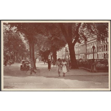 The Promenade, Cheltenham, Gloucestershire, c.1940 - Valentine's Postcard