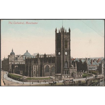 The Cathedral, Manchester, Lancashire, 1913 - Valentine's Postcard