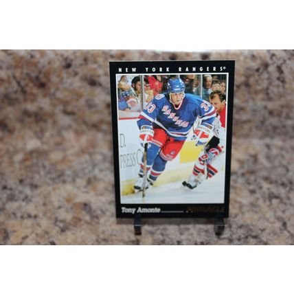 1992-93 pinnacle hocke new york rangers tony amonte card#6