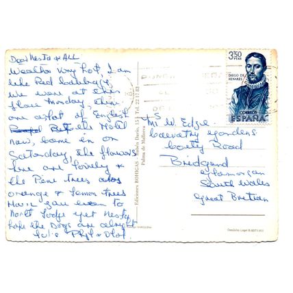 Mallorca-Valldemosa: La Cartuja` - Spain - Postally Used - Postmark and Slogan