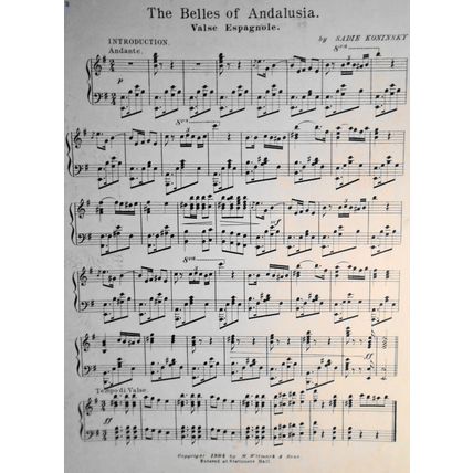 Belles of Andalusia. Valse Espagnole, by Sadie Koninsky. 1894.