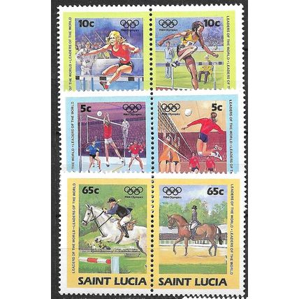 1984 6 different values - MNH (**) - pairs - OLYMPICS