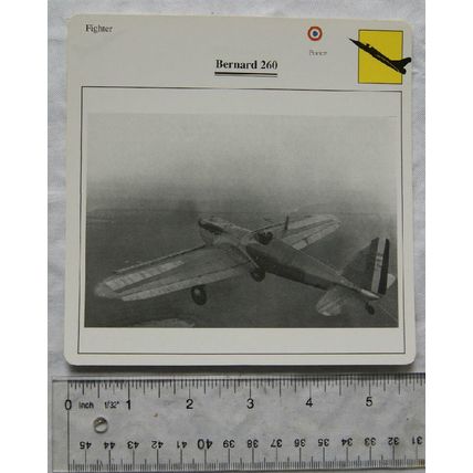 Bernard 260 - France - Fighter - Collectors Club Card
