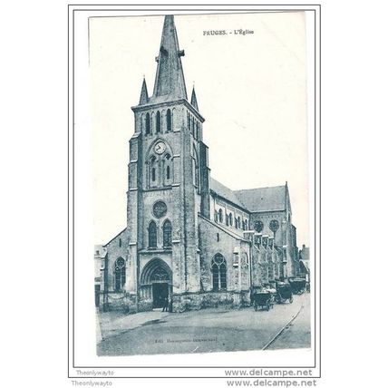 FRUGES, LÂ‹EGLISE, NORD-PAS-DE CALAIS, FRANCE, Postcard