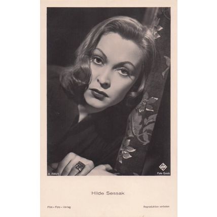 Hilde Sessak Quax The Crash Pilot Old German Film Actress Postcard
