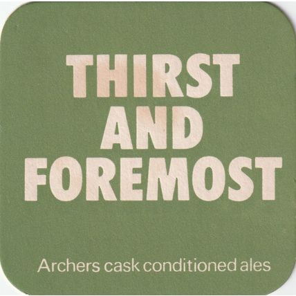 BEER MAT - ARCHERS BREWERY - BEST BITTER - (Cat No 012) - (1983)