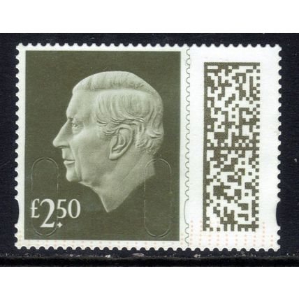 GB 2024 KC 3rd £2.50 Gooseberry Green Machin Used SG V5026 ( J1493 )