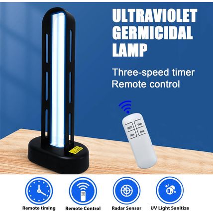 BAIMNOCM UV-C Lamp for Dust Mite 38 Watt 2 Pack, UVC Germicidal Lamp with Remote