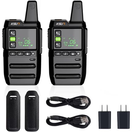 KSUN Long Range Walkie Talkies for Adults 22 FRS Channels LCD Screen,Flashlight