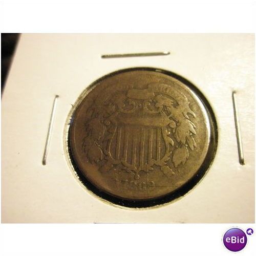 1869 Two Cent Piece (Free Shipping)