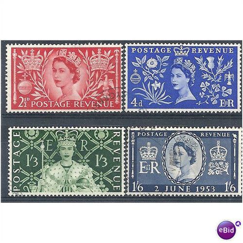 1953 Coronation Set SG532-535 Very Fine Used