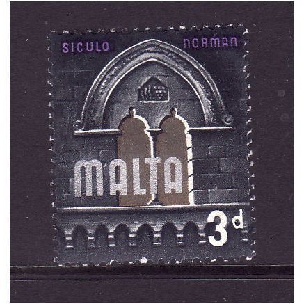 MALTA 1965 3d SICULO NORMAN ERA SG 335 M MINT