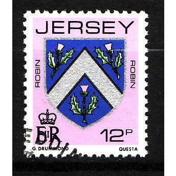 1981-88 Definitives, Jersey Family Crests, 12p Used Stamp SG 261