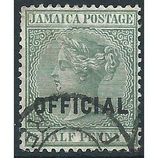 Jamaica 1891 O3 1/2d Green OFFICIAL Very Fine Used ....