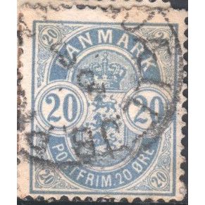 Denmark 1884 - 20ore - Arms - used