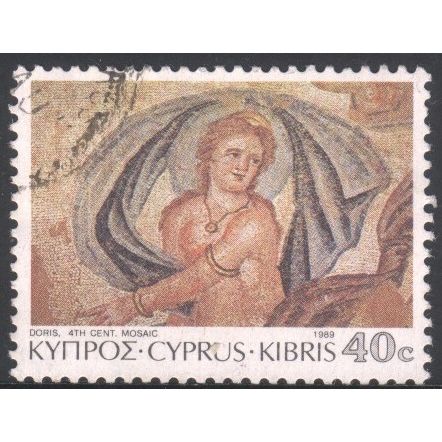 Cyprus 1989 - SG767 - 40c multi - Doris (Detail - Roman Mosaic) - used