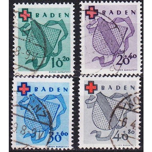 GERMANY Alliiert Franz. Zone [Baden] MiNr 0042-45 A ( O/used ) [01] geprüft