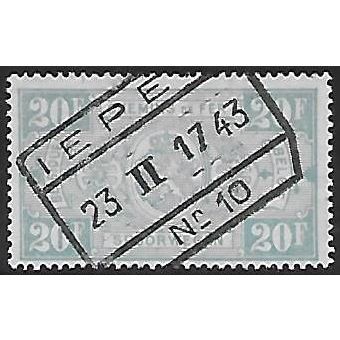 Belgium Epm Mi 245: 20 Fr. pale blue Railway Parcel Stamp: Coat of Arms.