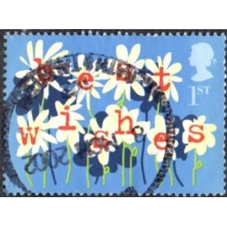 2002 "Ocassions" Greetings Stamps 1st Val, Flowers, Best Wishes. Very Fine Used.